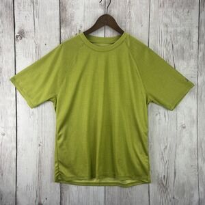 Zeroxposur Top Mens L Lime Green Short Sleeve Shirt UPF 50+ Swim Athletic